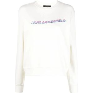 Karl Lagerfeld, Sweatshirts & Hoodies, Dames, Wit, M, Katoen, Hoodies