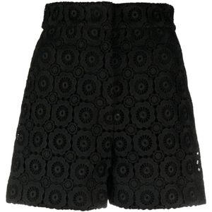 Moschino, Korte broeken, Dames, Zwart, 2Xs, Polyester, Shorts