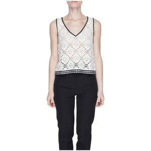 Desigual, Sleeveless Tops Wit, Dames, Maat:L