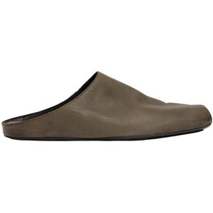 UMA Wang, Schoenen, Heren, Groen, 45 EU, Leer, Donkergroene Nubuck Leren Balletschoen