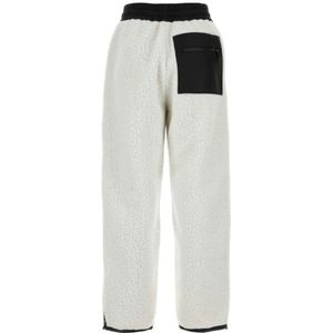 Palm Angels, Broeken, Dames, Wit, S, Witte Teddy Joggers