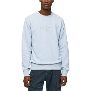 Pepe Jeans, Sweatshirts & Hoodies, Heren, Blauw, XL, Sweatshirt
