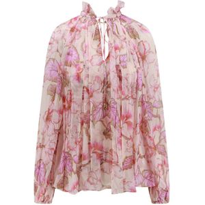 Zimmermann, Bloemenprint Viscose Shirt Veelkleurig, Dames, Maat:M