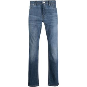 Brioni, Jeans, Heren, Blauw, W33, Katoen, Slim-fit Jeans