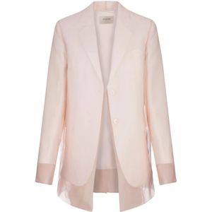 Sportmax, Jassen, Dames, Wit, S, Katoen, Witte Acacia Blazer