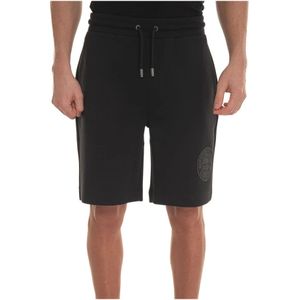 Boss, Korte broeken, Heren, Zwart, M, Katoen, Scoreshort-Nfl- Fleece shorts