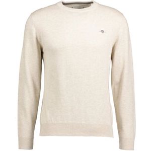 Trui GANT Men Cotton Crew Light Beige Melange