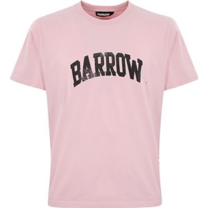 Barrow, Tops, Heren, Roze, M, Katoen, T-Shirts
