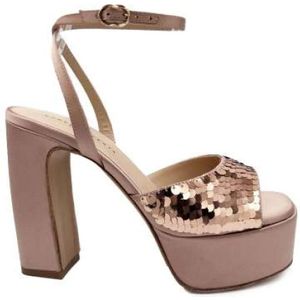 Roberto Festa, Schoenen, Dames, Beige, 35 EU, Stijlvolle Verhogende Sandalen