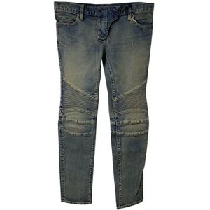 Balmain Pre-owned, Voldoende katoenen jeans Bruin, Dames, Maat:L