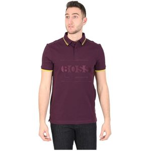 Hugo Boss, Tops, Heren, Paars, L, Katoen, Polo Shirts