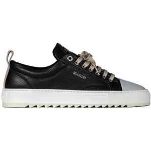 Mason Garments, Zwarte Leren Astro Sneakers Zwart, Heren, Maat:41 EU