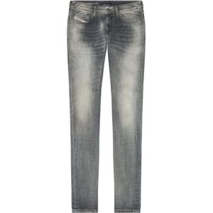 Diesel, Jeans, Heren, Grijs, W32 L32, Katoen, Slim-fit Jeans