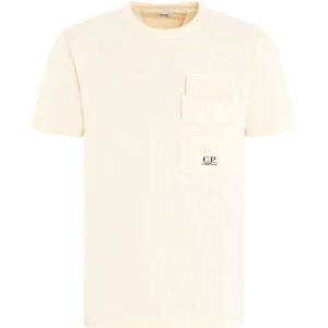 C.p. Company, Klassiek kortemouw T-shirt Geel, Heren, Maat:XL