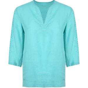 Marc Cain, Blouses & Shirts, Dames, Blauw, M, Verrijk je garderobe met deze prachtige blouse