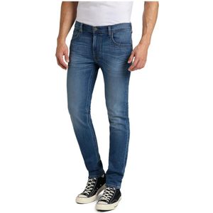 Lee, Jeans, Heren, Blauw, W38, Denim, Slim-fit Klassieke Blauwe Jeans