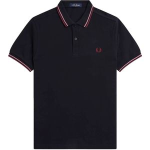 Fred Perry, Tops, Heren, Blauw, S, Shirts Fp Twin Getipt Fred Perry Shirt