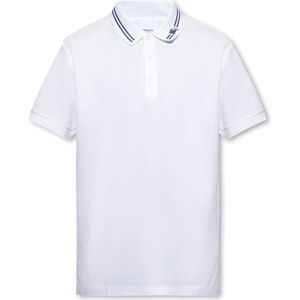 Burberry, Tops, Heren, Wit, S, Katoen, Manor polo shirt