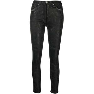 John Richmond, Jeans, Dames, Zwart, W29, Katoen, Tone-on-Tone Slim-Fit Jeans