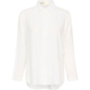 InWear, Linnen Witte Blouse Beige, Dames, Maat:M