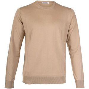 Paolo Pecora, Trui met ronde hals Bruin, Heren, Maat:2XL