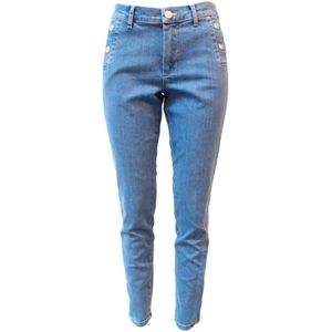 2-Biz, Jeans, Dames, Veelkleurig, XS, Katoen, Lichtblauwe Slim-fit Jeans voor Dames