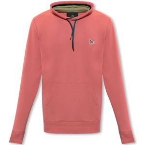 PS By Paul Smith, Sweatshirts & Hoodies, Heren, Roze, XL, Katoen, Hoodie met patch