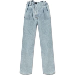 The Mannei, Jeans, Dames, Blauw, XS, Katoen, Aspos jeans met plooien