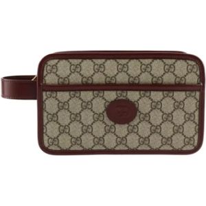 Gucci Vintage, Pre-owned, Dames, Veelkleurig, ONE Size, Pre-owned Canvas clutches