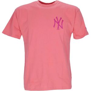 New Era, Tops, Heren, Roze, S, Katoen, MLB League Essential Oversized Tee