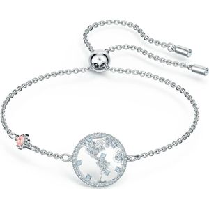 Swarovski, Reis Globe Armband Rhodium Kristal Grijs, Dames, Maat:ONE Size