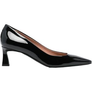 Pollini, Schoenen, Dames, Zwart, 37 1/2 EU, Leer, Dames Decollete Schoenen van Synthetisch Leer