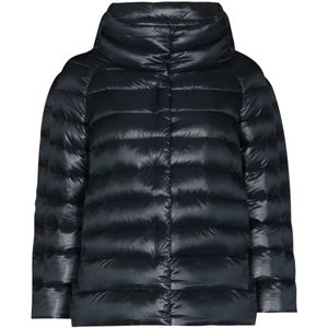 Herno, Jassen, Dames, Blauw, L, Nylon, Down Coats