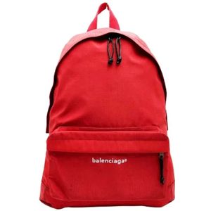 Balenciaga Vintage, Pre-owned, Dames, Rood, ONE Size, Nylon, Pre-owned Fabric backpacks