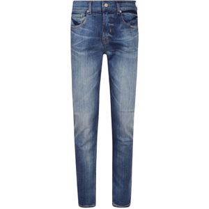 7 For All Mankind, Slim-fit Jeans Blauw, Heren, Maat:W30