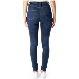 Pepe Jeans, Jeans, Dames, Blauw, W29 L30, Denim, High Waist Skinny Fit Jeans