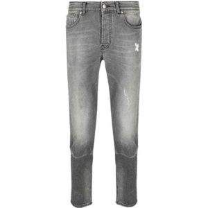 John Richmond, Jeans, Heren, Grijs, W38, Katoen, Italiaanse Slim-fit Jeans