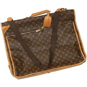 Louis Vuitton Vintage, Pre-owned, Dames, Bruin, ONE Size, Nylon, Tweedehands Zwarte Nylon Tote Tas