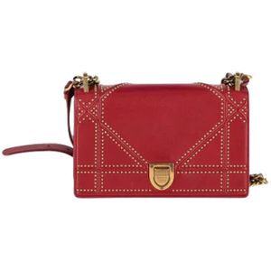 Dior Vintage, Pre-owned, Dames, Rood, ONE Size, Leer, Pre-owned Leather dior-bags