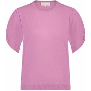 Fabienne Chapot, Blouses & Shirts, Dames, Roze, L, Polyester, Molly Twist Pullover Korte Mouw