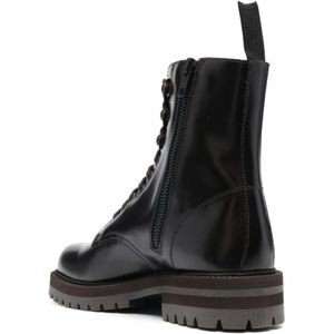 Common Projects, Schoenen, Dames, Bruin, 40 EU, Bruine Combat Boot 3621