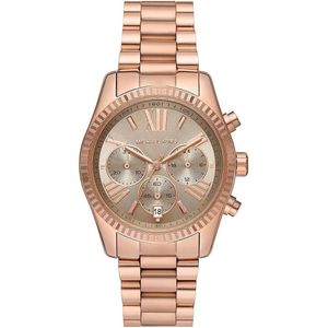 Michael Kors, Lexington Roestvrijstalen Dameshorloge Roze, Dames, Maat:ONE Size