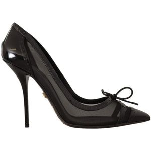 Dolce & Gabbana, Schoenen, Dames, Zwart, 40 EU, Mesh Stiletto Schoenen - Verhoog je schoenenspel
