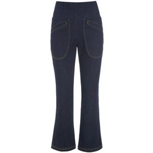 Bitte Kai Rand, Donkerblauwe Flared Broek Blauw, Dames, Maat:XS