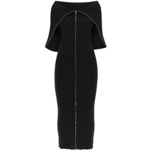 MM6 Maison Margiela, Maxi Kleedjes Zwart, Dames, Maat:M