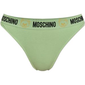 Moschino, Ondergoed, Dames, Groen, M, Katoen, Logo string