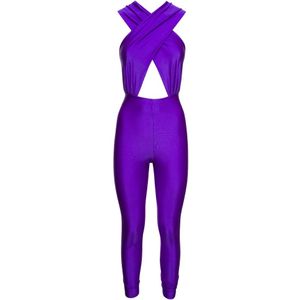 Andamane, Halterneck Jumpsuit Paars, Dames, Maat:S