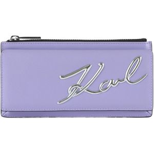 Karl Lagerfeld, Accessoires, Dames, Paars, ONE Size, Leer, Schoudertas K/Signature 2.0