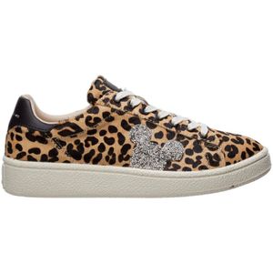 MOA - Master OF Arts, dames s schoenen lederen trainers sneakers disney Bruin, Dames, Maat:37 EU