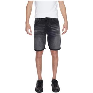 Antony Morato, Korte broeken, Heren, Zwart, W34, Katoen, Zwarte katoenen shorts met zakken